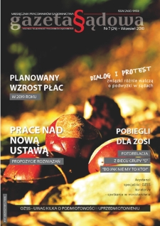 Gazeta Sądowa : miesięcznik pracowników sądownictwa. 2018, nr 7=24 (wrzesień)