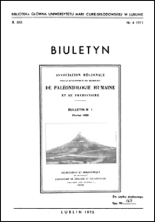 Biuletyn Biblioteki Uniwersytetu Marii Curie-Skłodowskiej w Lublinie R. 19, nr 4 1971