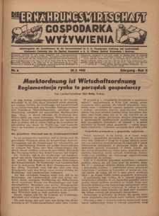 Die Ern&auml;hrungswirtschaft t = Gospodarka Wyżywienia. Jg. 2, nr 6 (20.03.1942)