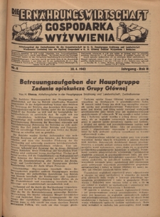 Die Ern&auml;hrungswirtschaft t = Gospodarka Wyżywienia. Jg. 2, nr 8 (20.04.1942)