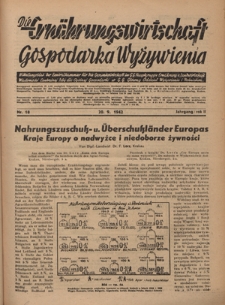 Die Ern&auml;hrungswirtschaft t = Gospodarka Wyżywienia. Jg. 2, nr 18 (20.09.1942)