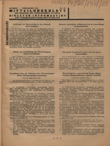Mitteilungsblatt der Industrie und Handelskammer in Lublin = Biuletyn Informacyjny Izby Przemysłowo-Handlowej w Lublinie / herausgeber Paul Kritz Kommissarischer Leiter. - 1941, nr 10 (Oktober)