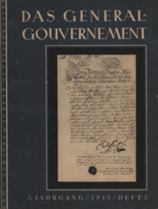 Das Generalgouvernement Jg. 3, H. 3 (1943)