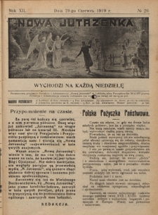 Nowa Jutrzenka : wychodzi na każdą niedzielę R. 12, Nr 26 (29 czerwca 1919)