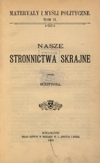 Nasze stronnictwa skrajne
