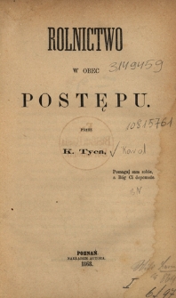 Rolnictwo w obec postępu