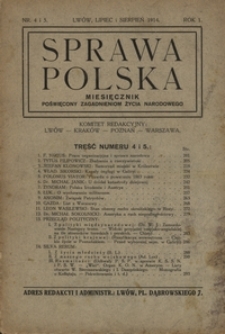 Sprawa Polska : miesięcznik poświęcony zagadnieniom życia narodowego