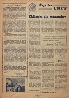 Życie UMCS R. 1, Nr 6 (grudzień 1955)