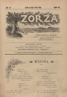 Zorza : pismo miesięczne z obrazkami R. 3, Nr 5 (maj 1902)