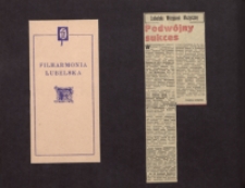 Lubelski Wrzesień Muzyczny, [9-30.09.1983 : program ; wycinek prasowy]