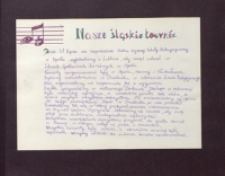 Nasze śląskie tournée ; [Letnie Spotkania Chóralne w Opolu, 31.07.1987 r.]