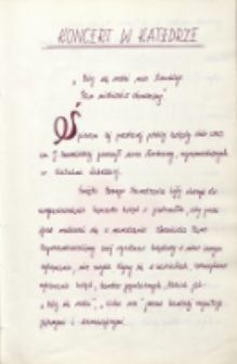 Koncert [kolęd i pastorałek] w Katedrze, [19.01.1992 r.]