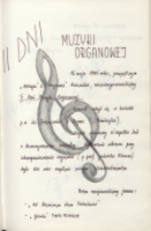 II Dni Muzyki Organowej, [16.05.1995 r.]