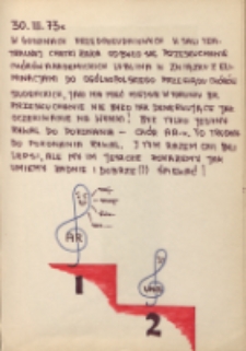 [Eliminacje do ogólnopolskiego pzreglądu chórów studenckich, 30.03.1973 r.]