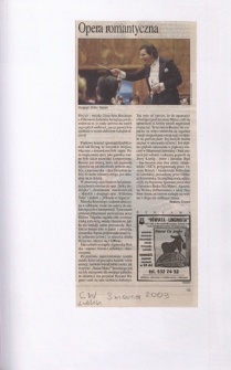 [Wieczór z muzyką G. Rossiniego w Filharmonii Lubelskiej z udziałem Chóru Akademickiego UMCS : wycinek z Gazety Wyborczej z dn. 3.03.2003 r.]
