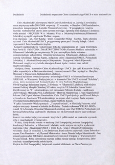 Działalność artystyczna Chóru Akademickiego UMCS w roku akademickim [2003-2004]