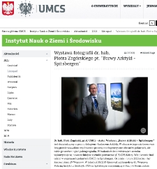 Informacja prasowa nt. wystawy „Barwy Arktyki - Spitsbergen” - UMCS