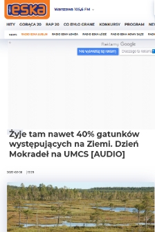 O Światowym Dniu Mokradeł 2020 w UMCS, Radio ESKA
