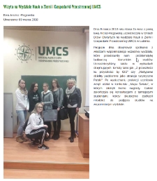 Relacja VI LO w Lublinie ze Światowego Dnia Mokradeł UMCS w 2018