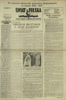 Świat i Polska : tygodnik poświęcony zagadnieniom międzynarodowym. R. 3, nr 44 (31 października 1948)