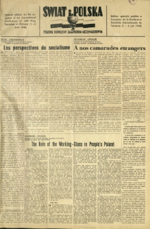 Świat i Polska : tygodnik poświęcony zagadnieniom międzynarodowym. R. 3 (5-6 June 1948). Special edition