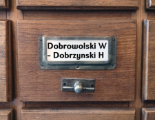 DOBROWOLSKI W.-DOBRZYNSKI H. Katalog alfabetyczny