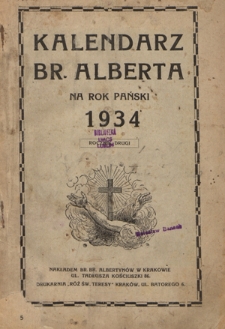 Kalendarz Br. Alberta na Rok Pański 1934