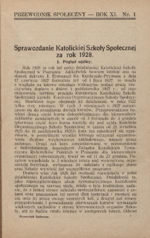 Przewodnik Społeczny : miesięcznik poświęcony kierownictwu stowarzyszeń polskich. R. 11, nr 1 (1930)