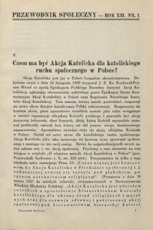 Przewodnik Społeczny : miesięcznik poświęcony kierownictwu stowarzyszeń polskich. R. 12, nr 1 (1931)