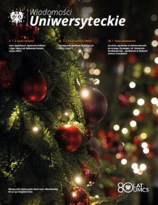 Wiadomości Uniwersyteckie / Uniwersytet Marii Curie-Skłodowskiej. nr 12=317 (grudzień)