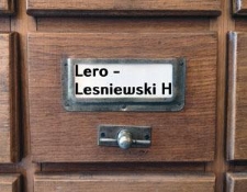 LERO-LESNIEWSKI H. Katalog alfabetyczny
