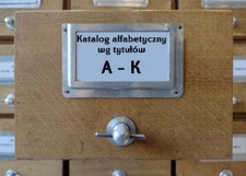 Katalog alfabetyczny według tytułów filmów. A-K