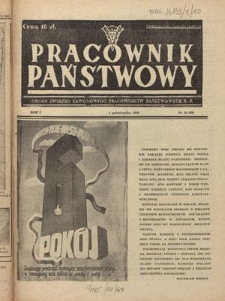 Pracownik Państwowy : organ Związku Zawodowego Pracowników Państwowych R. P. - R. 5, nr 10 [49] (1 października 1950)