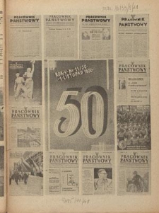 Pracownik Państwowy : organ Związku Zawodowego Pracowników Państwowych R. P. - R. 5, nr 11 [50] (1 listopad 1950)