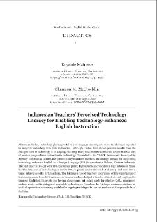 Indonesian teachers’ perceived technology literacy for enabling technology-enhanced English instruction