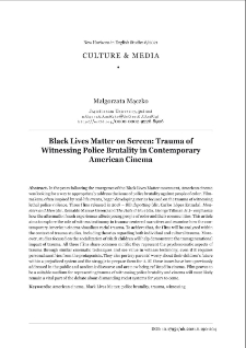 Black Lives Matter on screen: trauma of witnessing police brutality in contemporary American cinema