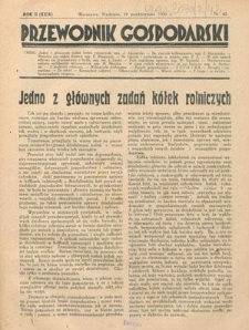 Przewodnik Gospodarski : organ Centralnego Towarzystwa Organizacyj i Kółek Rolniczych R. 2 [24], nr 42 (19 października 1930)