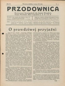 Przodownica : ilustrowany dwutygodnik dla kobiet wiejskich : organ Wydziału K&oacute;ł Gospodyń C.T.O. i K.R. R. 4, nr 4 (5 marca 1933)