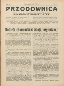 Przodownica : ilustrowany dwutygodnik dla kobiet wiejskich : organ Wydziału K&oacute;ł Gospodyń C.T.O. i K. R. R. 4, nr 6 (2 kwietnia 1933)