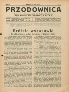 Przodownica : ilustrowany dwutygodnik dla kobiet wiejskich : organ Wydziału K&oacute;ł Gospodyń C.T.O. i K. R. R. 4, nr 9 (21 maja 1933)