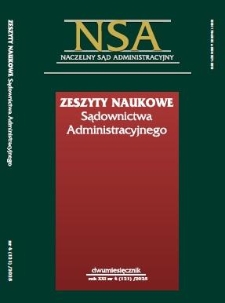 Zeszyty Naukowe Sądownictwa Administracyjnego / Naczelny Sąd Administracyjny. R. 20, nr 4=121 (2025)