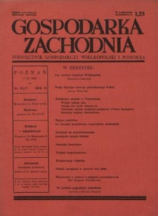 Gospodarka Zachodnia : miesięcznik gospodarczy Wielkopolski i Pomorza. R. 2, nr 27 (1 września 1938)