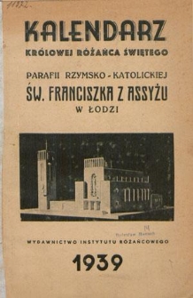 Kalendarz Królowej Różańca Świętego Parafii Rzymsko-Katolickiej św. Franciszka z Assyżu w Łodzi