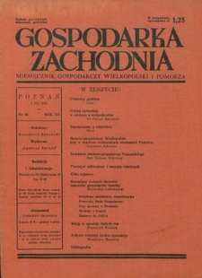 Gospodarka Zachodnia : miesięcznik gospodarczy Wielkopolski i Pomorza R. 3, nr 34 (1 marca 1939)
