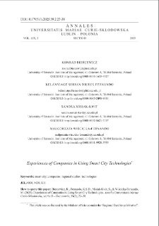 Experiences of companies in using smart city technologies