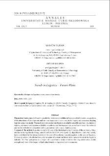 Trends in logistics &ndash; future plans