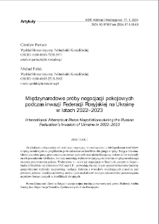 Międzynarodowe próby negocjacji pokojowych podczas inwazji Federacji Rosyjskiej na Ukrainę w latach 2022–2023