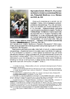Agnieszka Cubała, "Miłość 44. 44 prawdziwe historie miłości w powstańczej Warszawie", Pr&oacute;szyński Media sp. z o.o., Warszawa 2020, ss. 462
