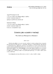 Dziecko jako uczestnik mediacji