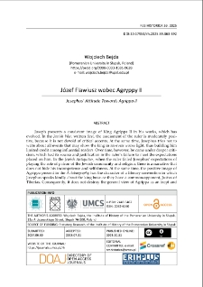 J&oacute;zef Flawiusz wobec Agryppy II